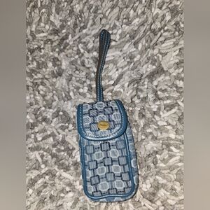 Nine West Blue Geometric Wristlet Phone Pouch